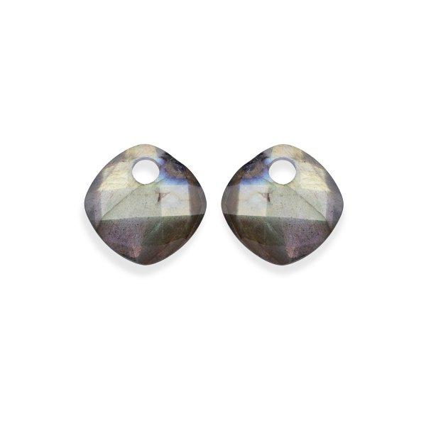 Sparkling Jewels Medálok fülbevalóra labradoritból EAGEM18-CC