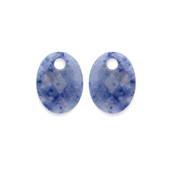 Sparkling Jewels Ovális medálok fülbevalóra aventurinból EAGEM37-MO