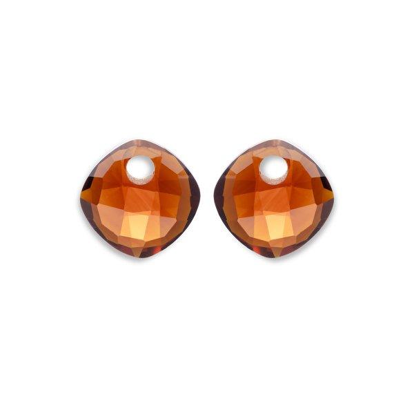 Sparkling Jewels Medálok fülbevalóra citrinből EAGEM38-CC