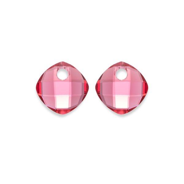 Sparkling Jewels Medálok fülbevalóra fukszia kvarcból EAGEM51-CC