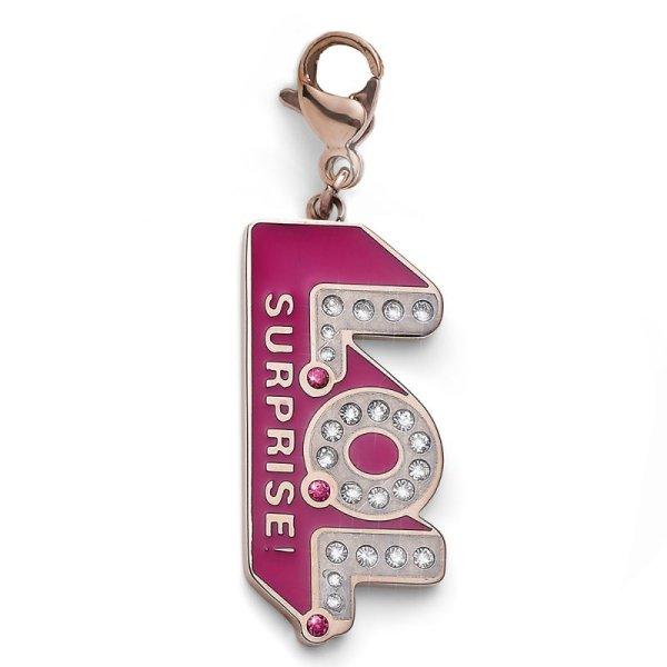 L.O.L. Surprise! Stílusos medál kristályokkal lányoknak LOL Logo L3015RGLOL