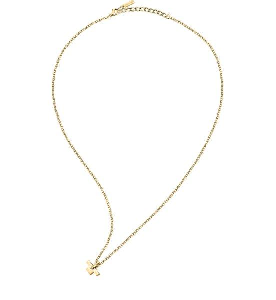 Trussardi Minimalista aranyozott nyaklánc T-Logo TJAXC12 (lánc, medál)