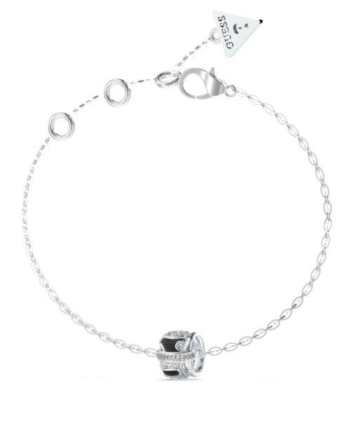 Guess Divatos acél karkötő kristályokkal Fabulous Me JUBB05192JWRHBK 18,5 cm