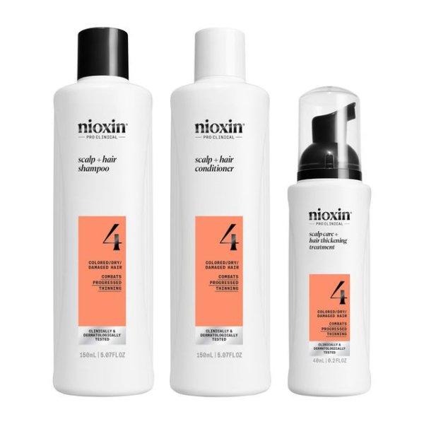Nioxin Ajándék szett vékonyszálú, festett, jelentősen ritkuló hajra
System 4