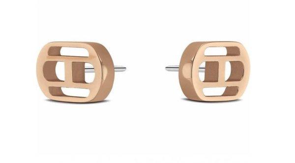 Tommy Hilfiger Minimalista bronz bedugós fülbevaló Interlocking 2780548