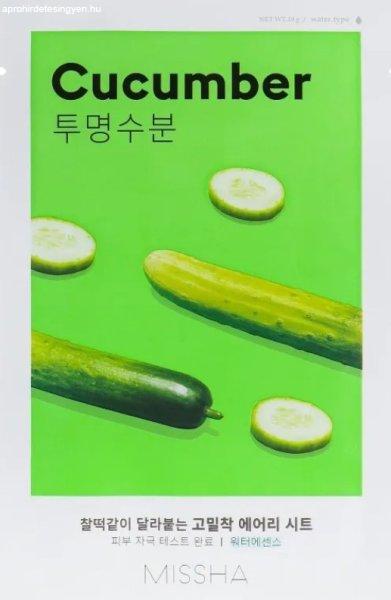 Missha Hidratáló arcmaszk uborkakivonattal Cucumber (Airy Fit Sheet Mask) 19 g