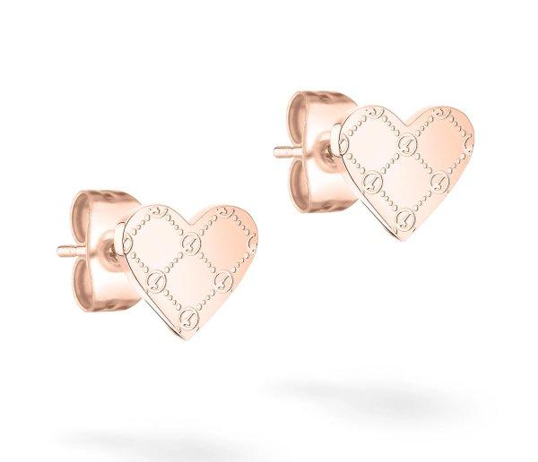Tamaris Szív bronz acél fülbevaló Logomania Heart TJ-0533-E-08