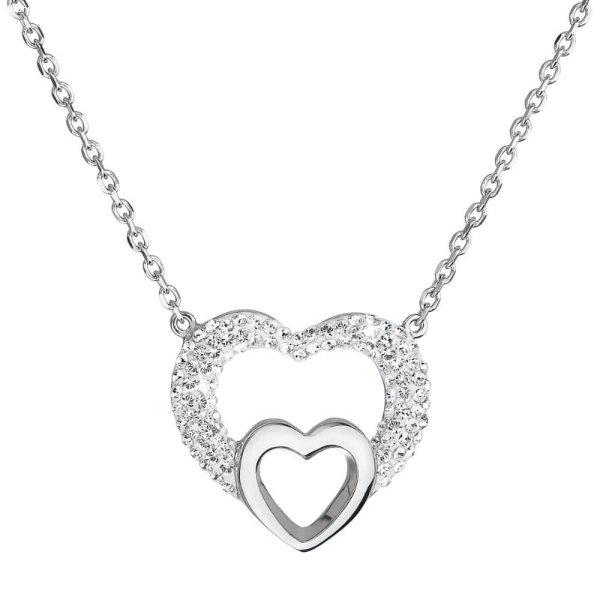 Evolution Group - Pavona Ezüst szív nyaklánc Swarovski kristályokkal 32032.1