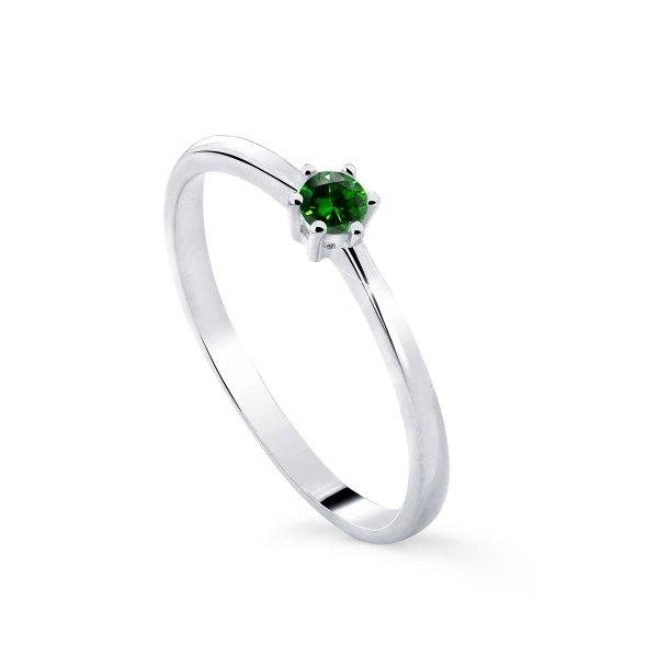Cutie Diamonds Minimalista fehérarany gyűrű smaragddal DZ8011-SM-X-2 52 mm