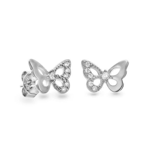 AGAIN Jewelry Gyengéd ezüst fülbevaló Pillangók cirkónium kövekkel
AJNS0008