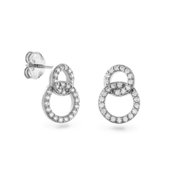 AGAIN Jewelry Bájos ezüst fülbevaló cirkónium kövekkel AJNS0018