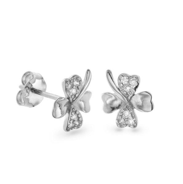 AGAIN Jewelry Ezüst fülbevaló Négylevelű lóhere cirkónium kövekkel
AJNS0034