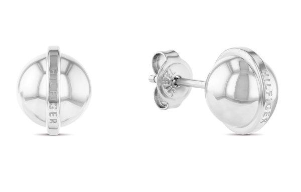 Tommy Hilfiger Bámulatos acél bedugós fülbevaló Metallic Orb 2780814