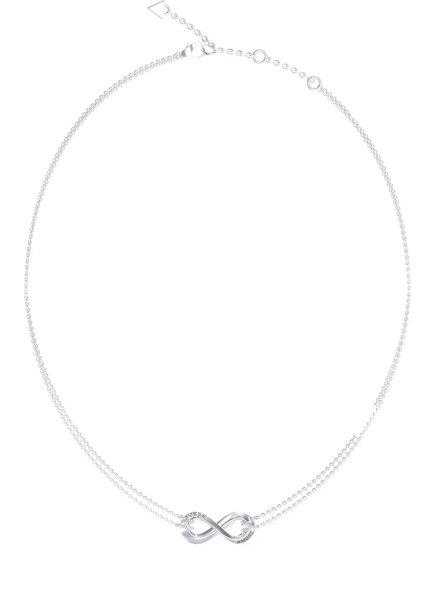 Guess Dupla acél nyaklánc szívekkel Guess Amore JUBN05049JWRHT