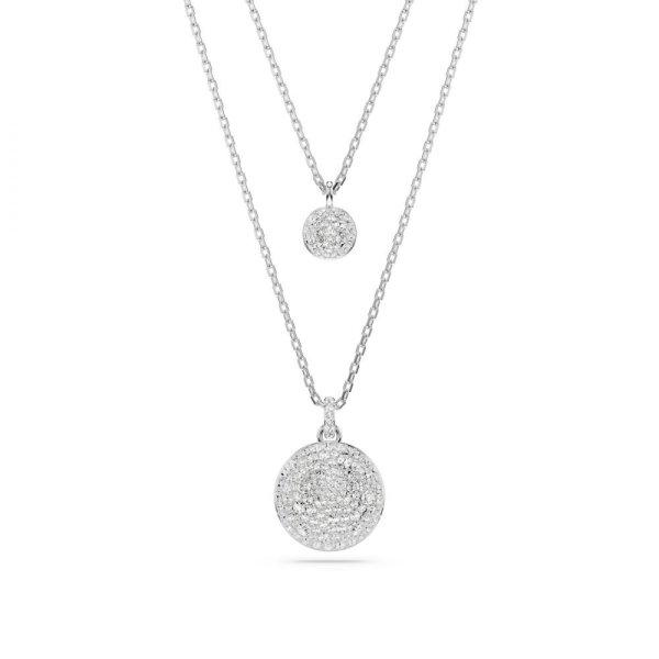 Swarovski Dupla acél nyaklánc cirkónium kövekkel Meteora 5684244