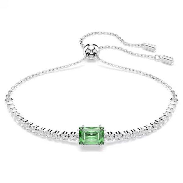 Swarovski Csillogó karkötő zöld cirkónium kővel Matrix 5693411