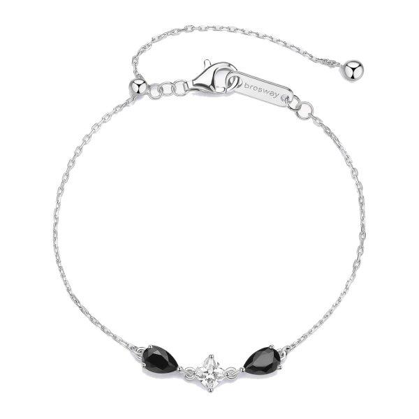 Brosway Ezüst nyaklánc cirkónium kövekkel Mystery Black Fancy FMB117