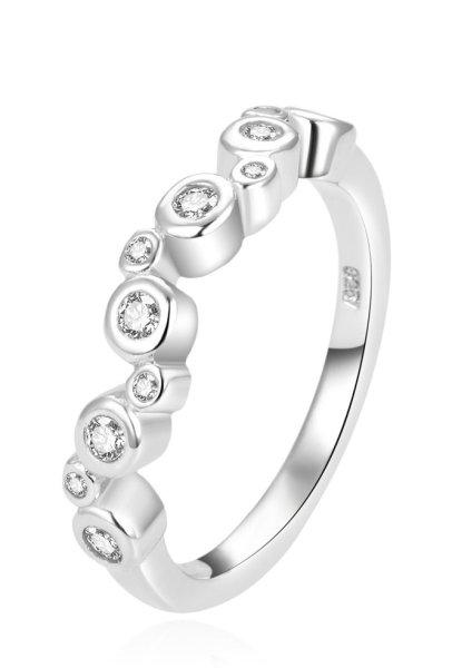Beneto Modern ezüst gyűrű cirkónium kövekkel AGG388 58 mm