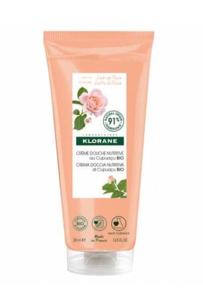 Klorane Tápláló tusfürdő Bio Rózsa tej (Nourishing Shower Gel) 200 ml