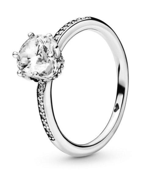 Pandora Bájos ezüst eljegyzési gyűrű Stories 198289cz 52 mm