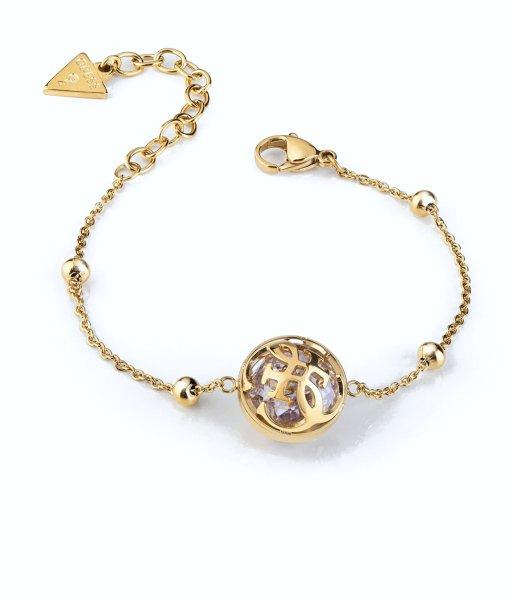 Guess Modern aranyozott karkötő 4G Logo Boule JUBB01394JWYGS 17-21 cm - L
