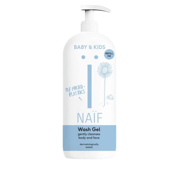 NAÏF Tisztító és mosakodó gél gyermekeknek és csecsemőknek Baby & Kids
(Cleansing Wash Gel) 500 ml