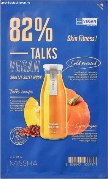 Missha Vegán éjszakai arcmaszk Talks Vegan Squeeze Skin Fitness (Sheet Mask)
27 g