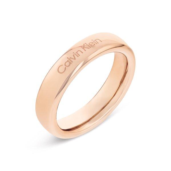 Calvin Klein Minimalista aranyozott gyűrű Pure Silhouettes 35000514 54 mm