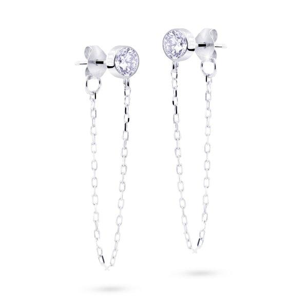 Cutie Jewellery Modern fehérarany láncfülbevaló Z5025-20-10-X-2
