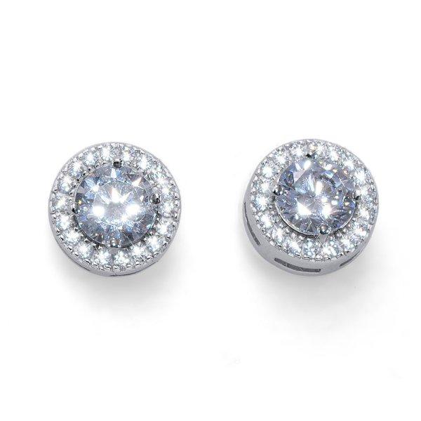 CRYSTalp Elegáns ezüst fülbevaló kristályokkal Everlasting 40528.S