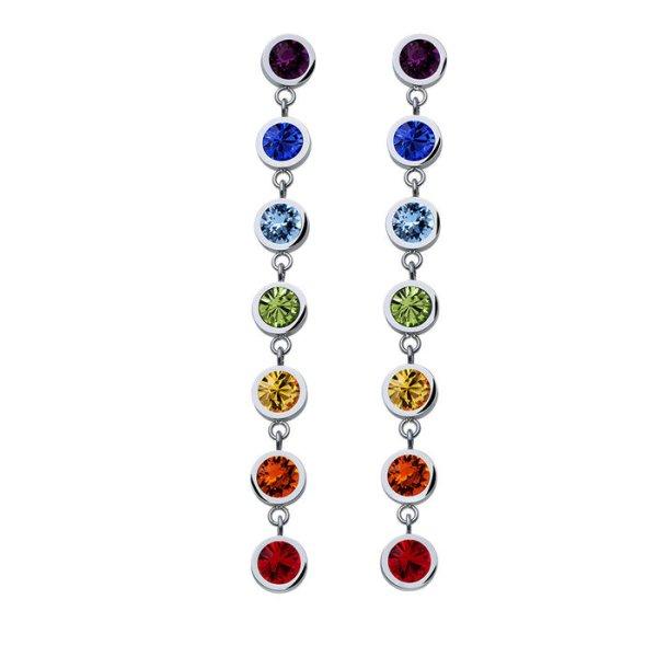 CRYSTalp Hosszú fülbevaló színes kristályokkal Balance Post Chakra
42162.MUL.E