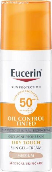 Eucerin Védő tonizáló és mattító gél arckrém SPF 50+ Sun (Oil Control
Tinted Sun Gel-Cream) 50 ml Medium