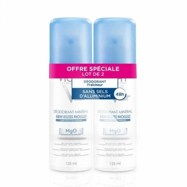 Vichy Ásványi dezodor spray 48H(Deodorant Mineral ) 2 x 125 ml