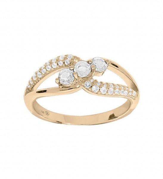 Troli Elegáns aranyozott gyűrű átlátszó cirkónium kövekkel PO/SR08996D
54 mm