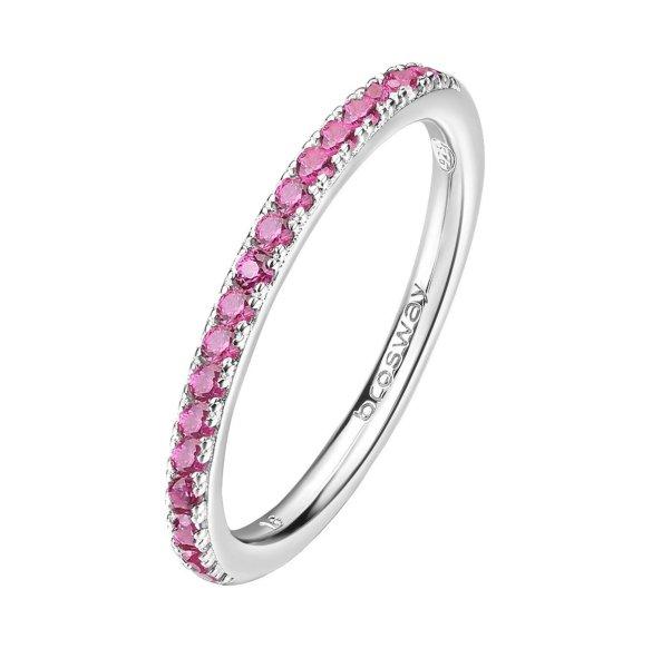 Brosway Csillogó ezüst gyűrű Fancy Passion Ruby FPR69 52 mm