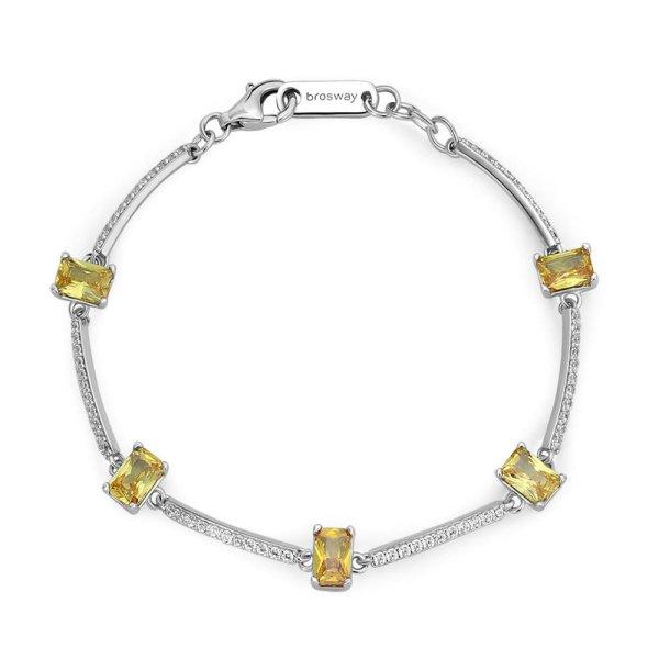 Brosway Ezüst karkötő cirkónium kővel Fancy Energy Yellow FEY05