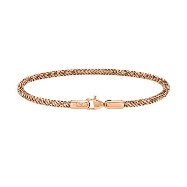 Daniel Wellington Divat bronz acél karkötő Mesh Perfect Pair DW0040068 19,5
cm