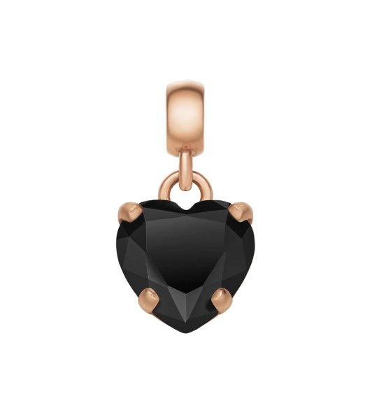 Daniel Wellington Aranyozott medál fekete szív Charms DW00400426