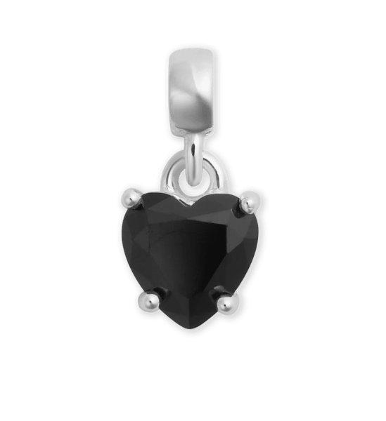 Daniel Wellington Ezüst medál fekete szívvel Charms DW00401052