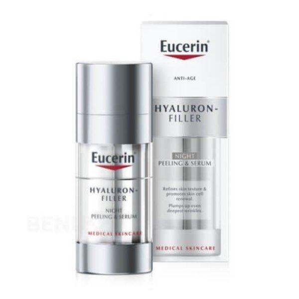 Eucerin Éjszakai helyreállító és ráncfeltöltő szérum Hyaluron Filler
(Night Peeling & Serum) 30 ml
