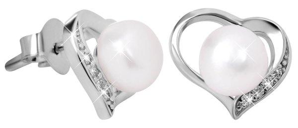 JwL Luxury Pearls Szív fülbevaló igazgyönggyel és cirkónium kövekkel
JL0407