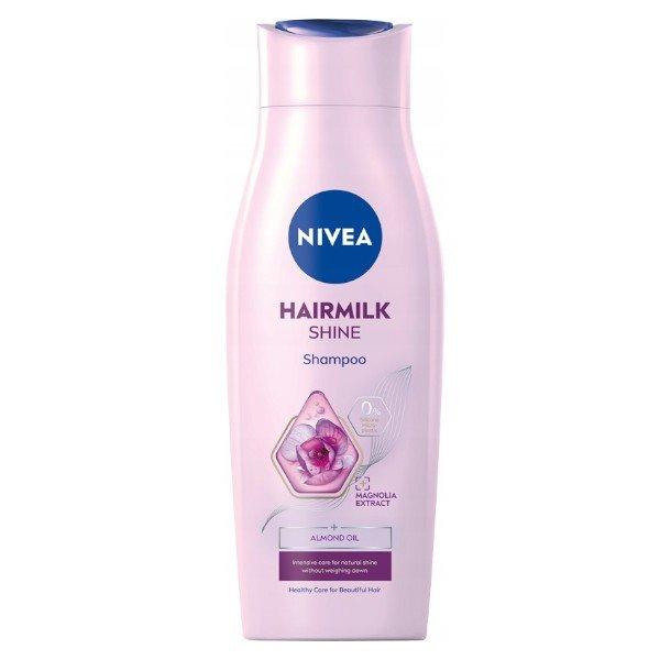 Nivea Tápláló sampon tejjel és selyemfehérjével a fáradt, fénytelen haj
számára Hairmilk Shine (Care Shampoo) 250 ml