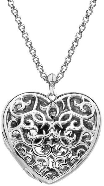 Hot Diamonds Gyengéd női nyaklánc LargeHeartFiligreeLocket DP669