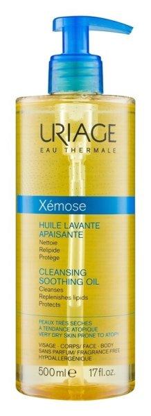 Uriage Nyugtató tisztító olaj arcra és testre Xémose (Cleasing Soothing
Oil) 500 ml