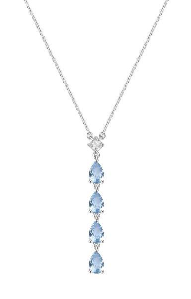 Brosway Ezüst nyaklánc cirkónium kövekkel Cloud Light Blue Fancy FCL110