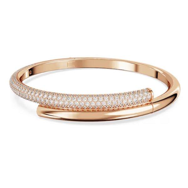 Swarovski Merev rózsaszín aranyozott karkötő kristályokkal Dextera 5700932
16 cm