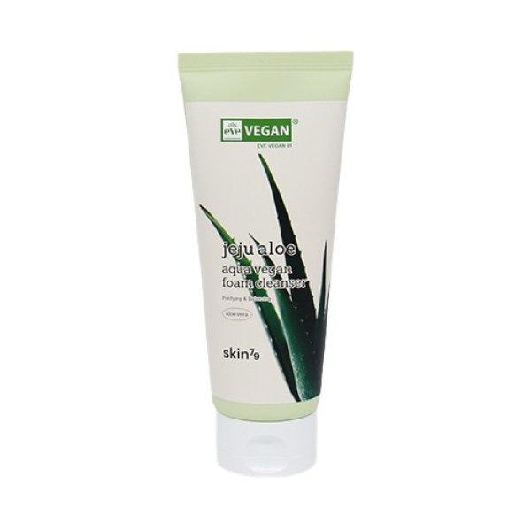 skin79 Gyengéd tisztító hab Jeju Aloe (Aqua Vegan Foam Cleanser) 150 ml