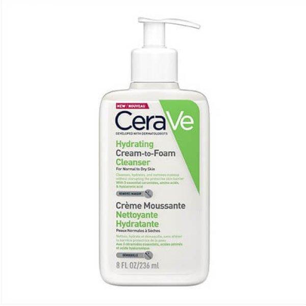 CeraVe Tisztító habzó krém(Hydrating Cream-to-Foam Clean ser) 236 ml