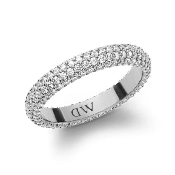 Daniel Wellington Csillogó acél gyűrű kristályokkal Pavé DW0040065 52 mm