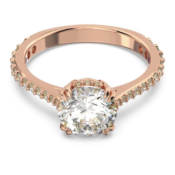 Swarovski Gyönyörű bronz gyűrű kristályokkal Constella 5642644 58 mm